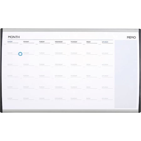 Quartet Magnetic Dry-Erase Calendar Board, 30"x18", Silver Frame QRTARCCP3018